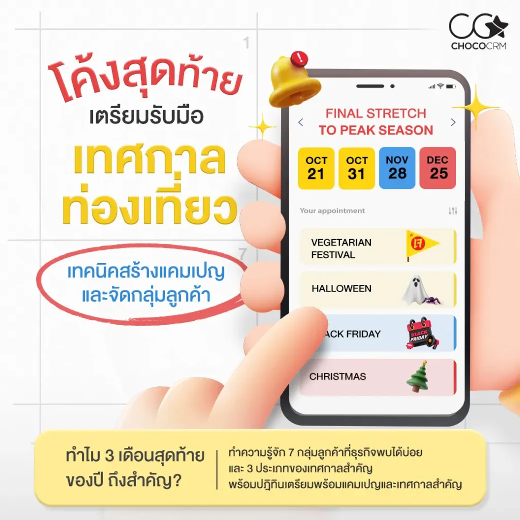 โค้งสุดท้าย เตรียมความพร้อม Peak Season แจกแคมเปญและจัดกลุ่มลูกค้า