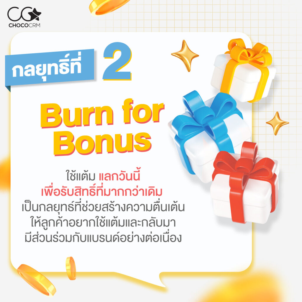กลยุทธ์ที่ 2 Burn for Bonus