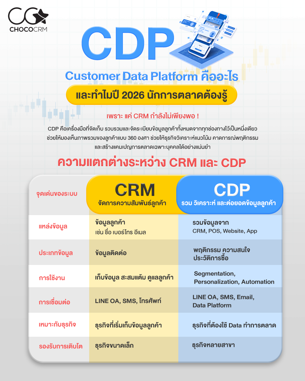 Customer Data Platform (CDP) คืออะไร ปี 2026 | ChocoCRM